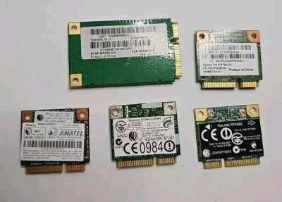 Lot of 5 CMini-PCIe WiFi Atheros AR5B125 AR5B22 RALINK RT5390 Broadcom BCM943224 - Image 1 of 4