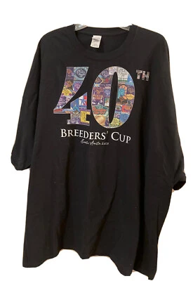 Camiseta Gildan 40th Breeder’s Cup 2023 Camiseta Talla 5XL Negra Nueva Sin Etiquetas Foto 1 de 4