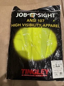 Tingley V70632 - Ansi 107 Class 2 Weste, Mesh, Reißverschluss -- Limette - Large - XL - Neu mit Karton - Bild 1 von 6