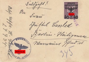 GG: Päckchen Adressteil mit portogerechter Einzelfrankatur, sehr selten - Bild 1 von 2