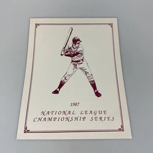 Serie Campeonato Liga Nacional 1987 Juego 2 Almuerzo Buffet Menú Cardenales - Imagen 1 de 2