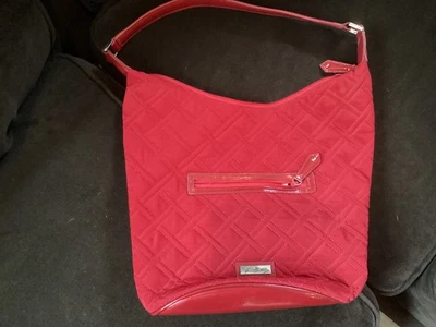 Bolso de Hombro Vera Bradley Rojo Acolchado Cartera Grande Usado Muy Buen Estado Foto 1 de 4