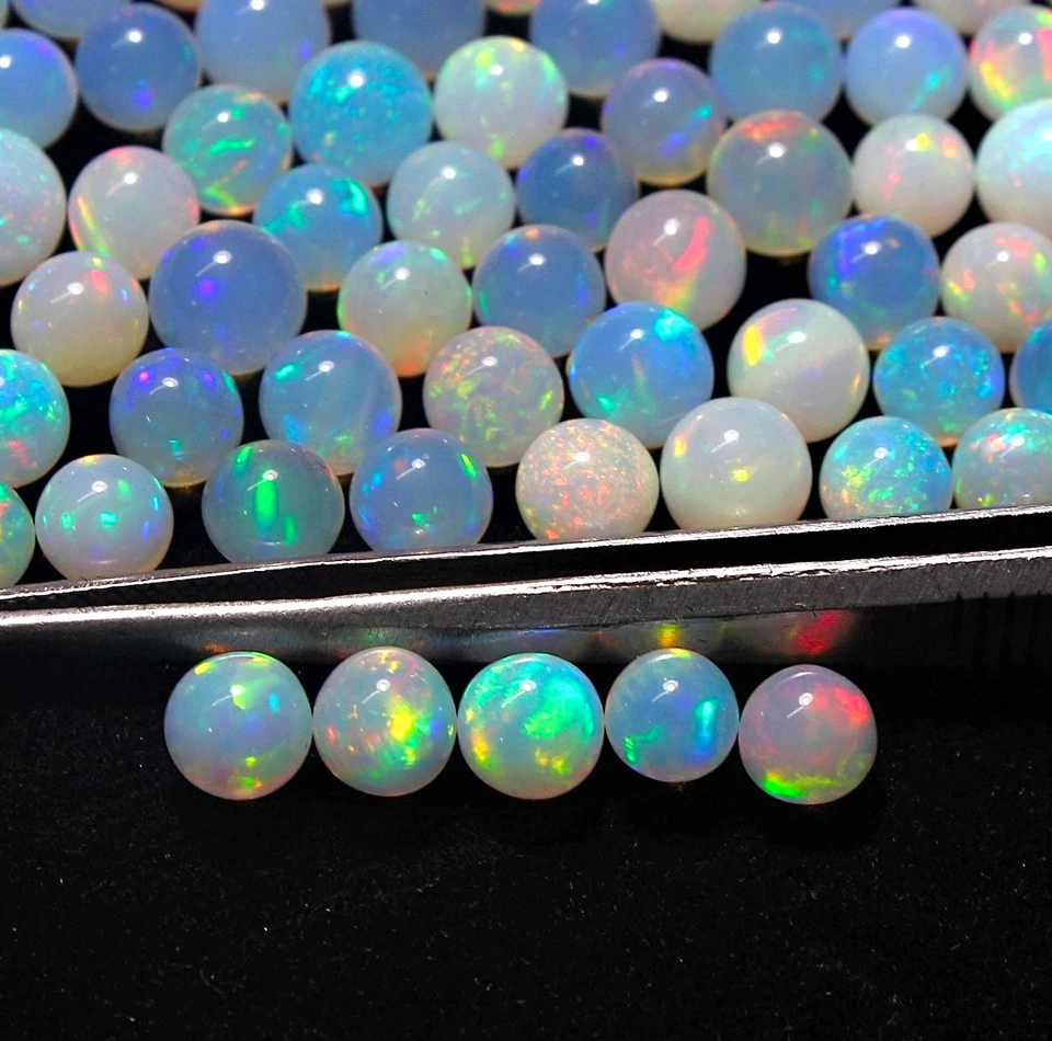 5--6mm AAA Grade Opal Beads Drilled Opal Loose Opal Balls Natural Opal Beads - Image 1 of 4