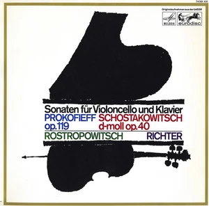 PROKOFIEV & SHOSTAKOVICH Cello Sonatas ROSTROPOVICH RICHTER Eurodisc GOLD LBL NM - Picture 1 of 3