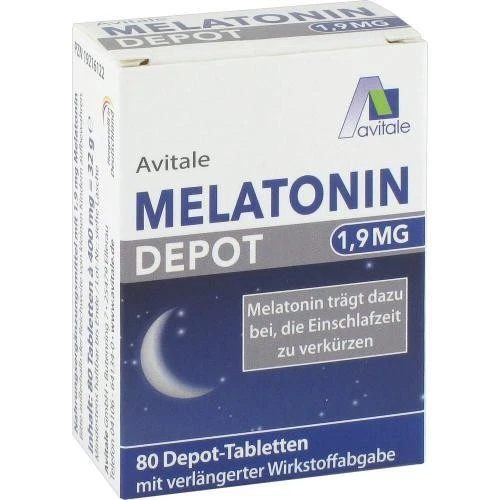 AVITALE GMBH MELATONIN 1,9 mg Depot Tabletten 80 ST PZN 19216122