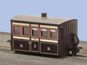 GR-550 Peco 009 Gauge Ffestiniog Railway 'Bug Box' 4 Wheel Coach 1st Class - Picture 1 of 1