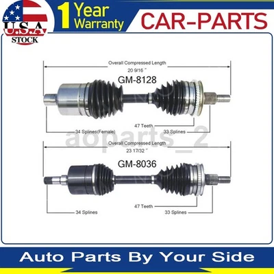 2 ejes delanteros TrakMotive CV eje articulado para Chevrolet Lumina 1997 Foto 1 de 3