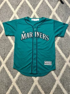Seattle Mariners Kyle Seager #15 Majestic cucito cool base giovanile M 10-12 - Foto 1 di 5