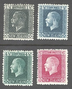 New Zealand Sc# 148, 152, 154 & 160 MHOG nice early lot 1915-1916 - Picture 1 of 2