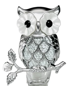 Silver & Aqua Blue Owl Wallflower Diffusor Bath & Body Works Plug-in unbeleuchtet - Bild 1 von 6