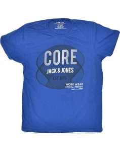 JACK & JONES Womens Graphic T-Shirt Top XL Blue Cotton AG31 - Picture 1 of 3
