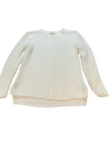 Women’s MADEWELL Chunky Cable Knit Pullover Fisherman Sweater Size L READ - Picture 1 of 23