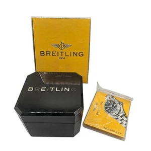 BREITLING Black Bakelite Watch Box Presentation Case Only - Picture 1 of 4