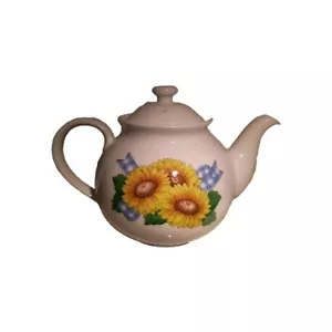 Corning Ware Sunflower Sunsations Tea Pot White Vtg Teapot Cottagecore 1980s - Picture 1 of 12