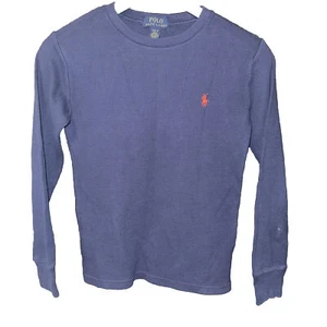 Polo Ralph Lauren ChildrenCrew Neck Size Medium (10-12) Blue Thermal Long Sleeve - Picture 1 of 7