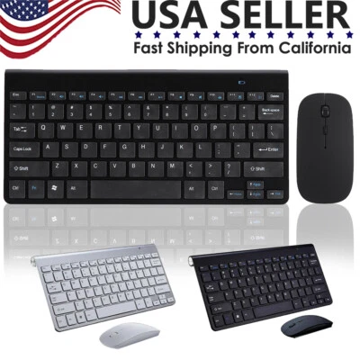 Wireless Keyboard And Mouse Combo Set 2.4G Ultra Slim For Windows PC Computer US - Image 1 of 4