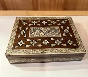 Middle Eastern Khatam Marquetry Inlay Box W Playing Cards MehrangarhFort Jodhpur - Picture 1 of 8