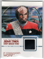 THE QUOTABLE STAR TREK DEEP SPACE NINE C5 LT. COMMANDER WORF DORN BLACK COSTUME