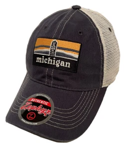 Zephyr NCAA Michigan Wolverines "Landmark" Curved Bill Washed Mesh ADJ Hat NWT - Picture 1 of 6