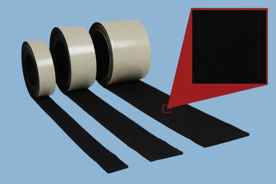 50 mm breites Filzband, 10 Meter, versch. Farben & Stärken, selbstklebender Filz - Bild 1 von 1