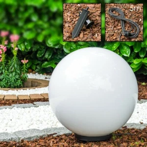 Kugelleuchte 50 cm Wege Poller Aussen Steh Lampen Garten Veranda Hof Beleuchtung - Bild 1 von 10