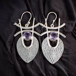Iolite Gemstone 925 Sterling Silver Earring Handmade jewelry Earring Gift - Picture 1 of 3