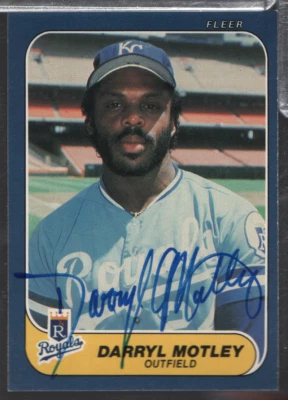 Darryl Motley Royals Autographed 1986 Fleer 16 w/COA 101923NPCD266 - Image 1 of 2