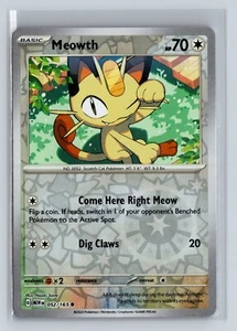 Meowth 052/165 Common Reverse Holo Scarlet and Violet 151 - Bild 1 von 2