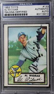 Al Widmar (d.2005) White Sox Autograph 1952 Topps #133 Signed Vintage Card PSA