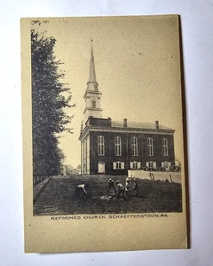 Reformed Church Schaefferstown PA Early Postcard  RPPC Real Photo Lebanon County - Picture 1 of 3