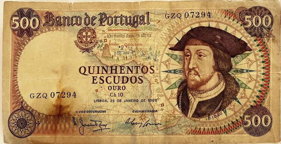 1966 Portuguese Escudo 500  - Image 1 of 1