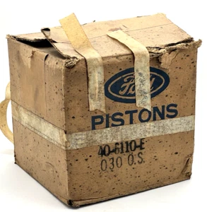 1932 33 34 35 36 FORD FLATHEAD V8 PISTONS x8 030 FOMOCO NOS/R OVERSIZED 40-6110 - Picture 1 of 11