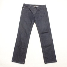 Calvin Klein Women's Size 31/12 Blue Straight Leg Dark Wash Stretch Denim Jeans