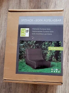 Outdoor Sitzsack-Sofa Aufblasbar 70x90x70 grau - Bild 1 von 5