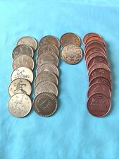 Lot Of Brass And Copper Recovery Affirmation Coins Veterans Native American Mix