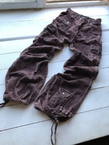 RAR Avantgarde Gothic Grunge Multipocket Bondage Damen Cord Hose 27 Gr. - Bild 1 von 10