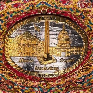 Texas Sesquicentennial Alamo San Jacinto Capital 1836-1986 Belt Buckle Limited - Picture 1 of 4