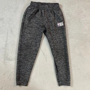 NBA Jogger Sweat Pants Boys L (14-16) Black White Elastic Waist Pockets Tapered - Picture 1 of 11