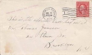 Nueva York Brooklyn Sta. Máquina V 1912 con violeta serifed sl devuelta para mejor - Imagen 1 de 1