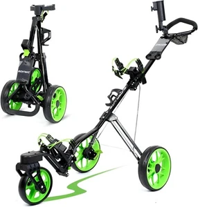 DRUIDS Golf 360 Push Cart - Light Weight - Swivel - Umbrella & Cup Holders - NIB - Picture 1 of 6