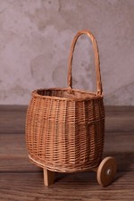 Wicker Pully, Nursery Decor, Photo Props, Toddler, Baby Toy