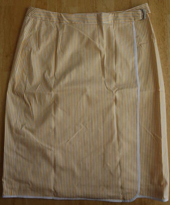 Falda de golf Brooks Brothers naranja blanca a rayas precio de venta sugerido por el fabricante 168 USD Preppy Trad nueva con etiquetas Foto 1 de 4