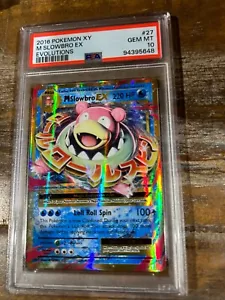 Pokemon 2016 Evolutions XY M SLOWBRO EX #27 PSA 10 Gem Mint Rare Mega - Picture 1 of 2