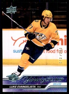 2023-24 Deluxe Luke Evangelista 12/250 Nashville Predators #221