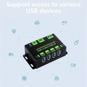 High Output 4 Way USB 3.2 Gen1 Hub with LED Indicators for Power Status - Photo 1/8