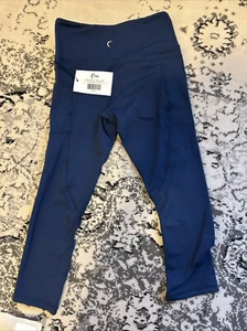 Zyia Active Light N' Tight Capri Leggings Size 4 Navy - Picture 1 of 8
