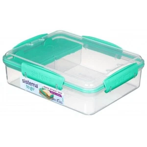 2 Stück - Sistema Lunchbox / Lunch Snack Attack Duo To Go, 975ml, kleur mint - Bild 1 von 2