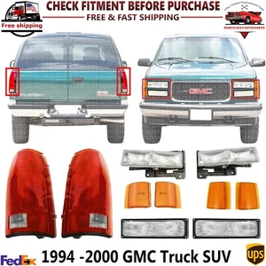 Front & Rear Headlight Parking Marker Light Tail Lamp For 1994 -00 GMC Truck SUV - Picture 1 of 11