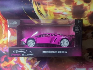 2024 Jada Toys Pink Slips PINK LAMBO AVENTADOR SV 1/32 Diecast Nuevo Sin usar, en caja Muy buen estado Raro - Imagen 1 de 6