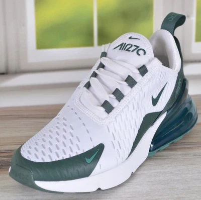 NUEVO Nike Para Mujer AIR MAX 270 Tenis para Correr Zapatos BLANCO/VERDE VINTAGE Talla 6 Foto 1 de 4